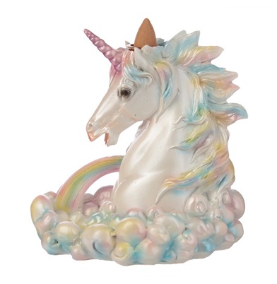 quemador de incienso de reflujo unicornio arcoiris