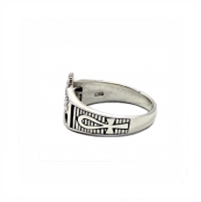 anillo ojo de horus plata de ley