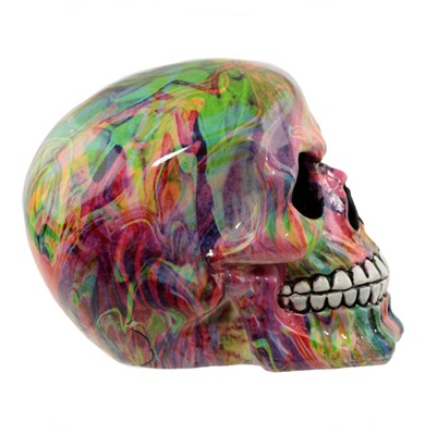 calavera efecto arco iris