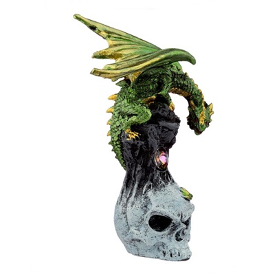 dragÓn con calavera leyenda oscura verde