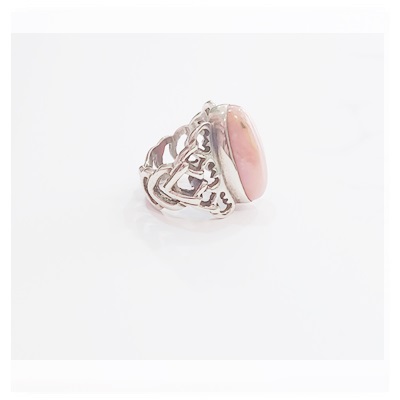 anillo rodocrosita plata