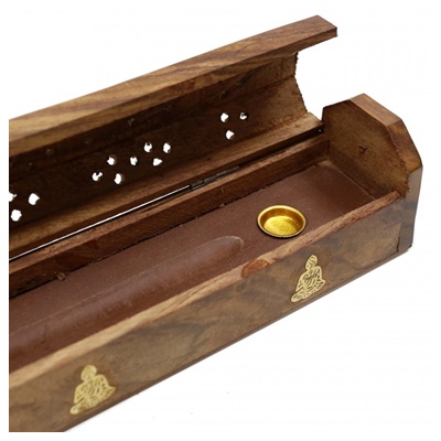caja de humo madera buda
