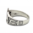 anillo ojo de horus plata de ley