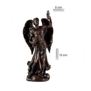 arcÁngel san uriel resina con baÑo de bronce